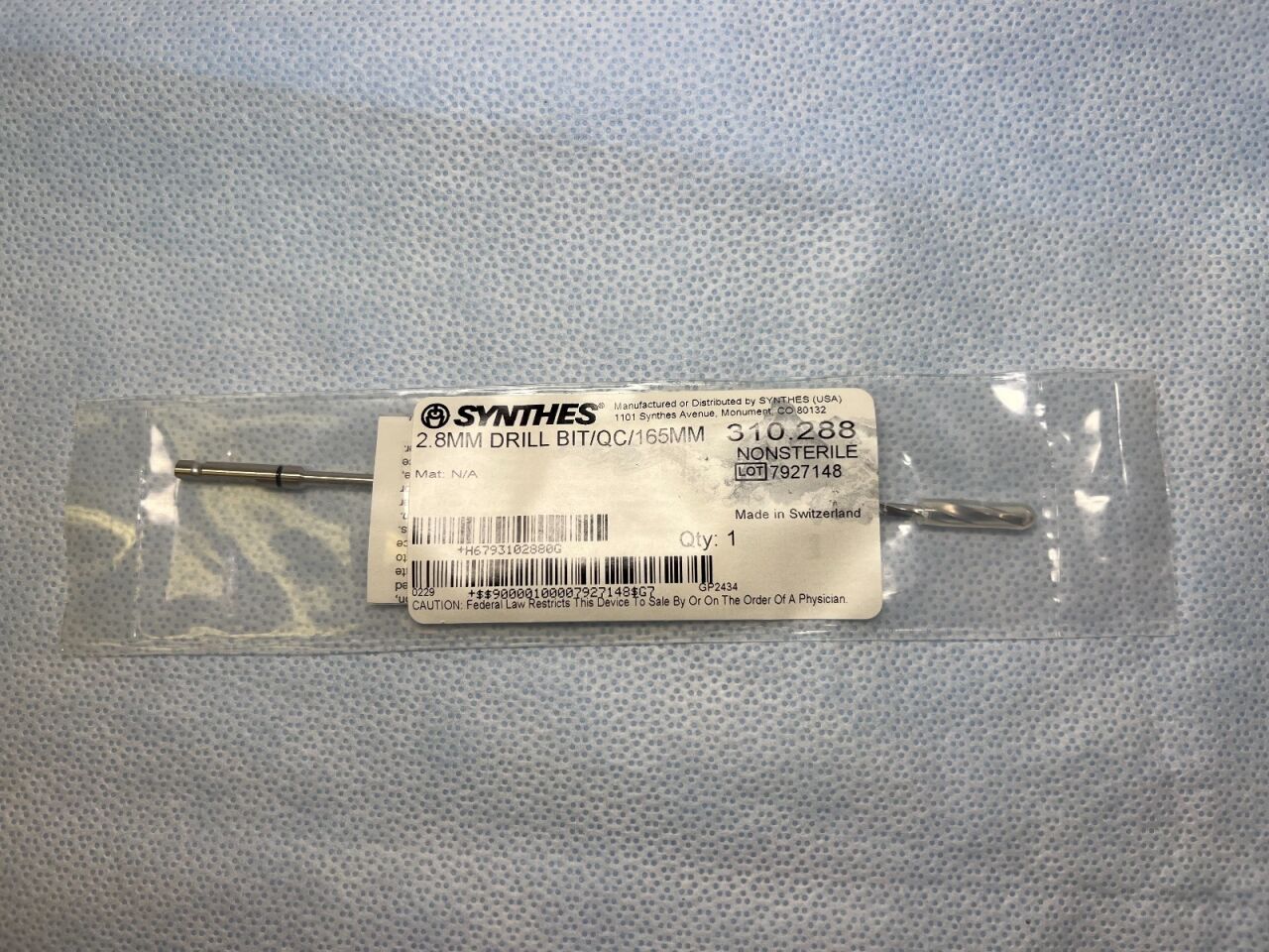310.288 2.8mm x 165mm QC Drill Bit US408