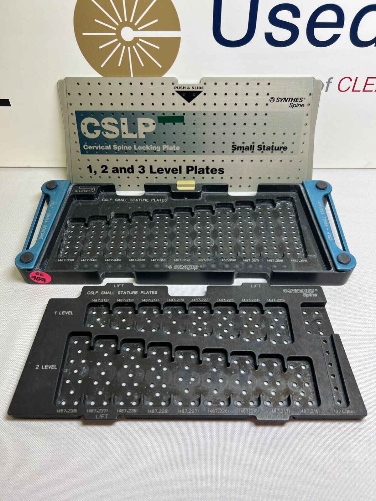 Synthes CSLP Cervical Spine Locking Plate Module 1,2 & 3 Plates Case (EMPTY) CCMED409