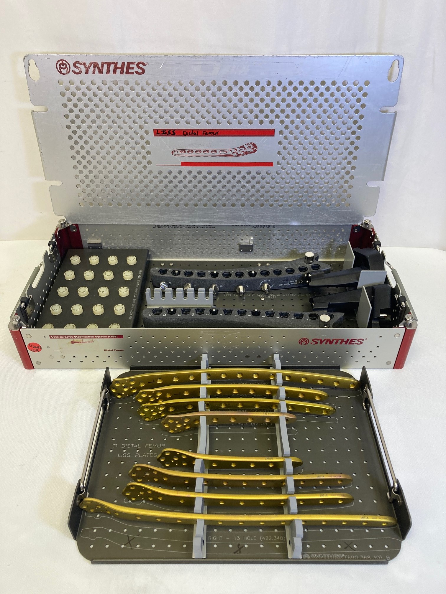 Synthes 145.473 Ti LISS Distal Femur Plate & Insertion Guide Set CCMED105