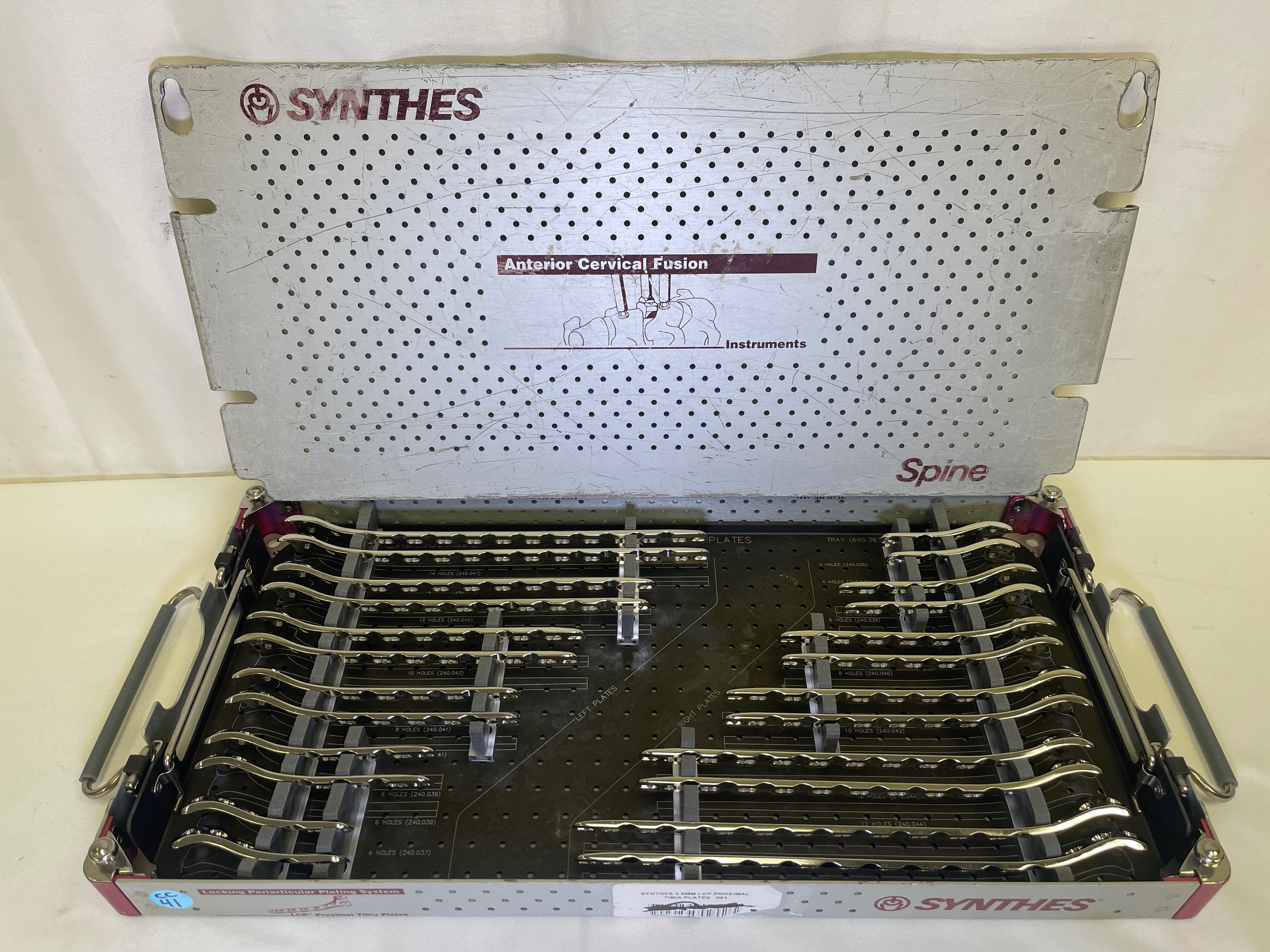 4.5mm LCP Proximal Tibia Plate Set B 105.222 CCMED41