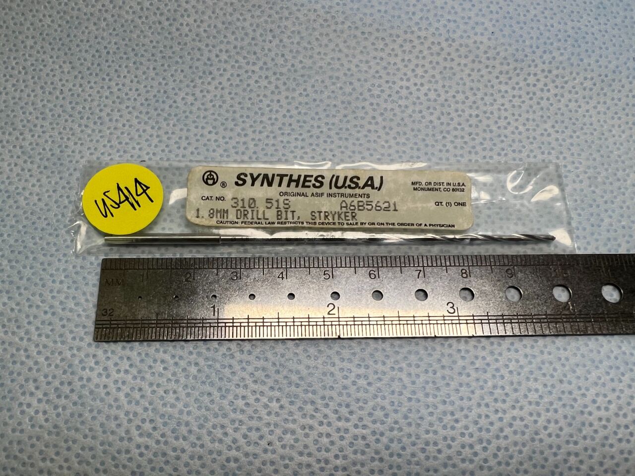 310.51S 1.8mm Drill Bit With Stryker J-Latch US414