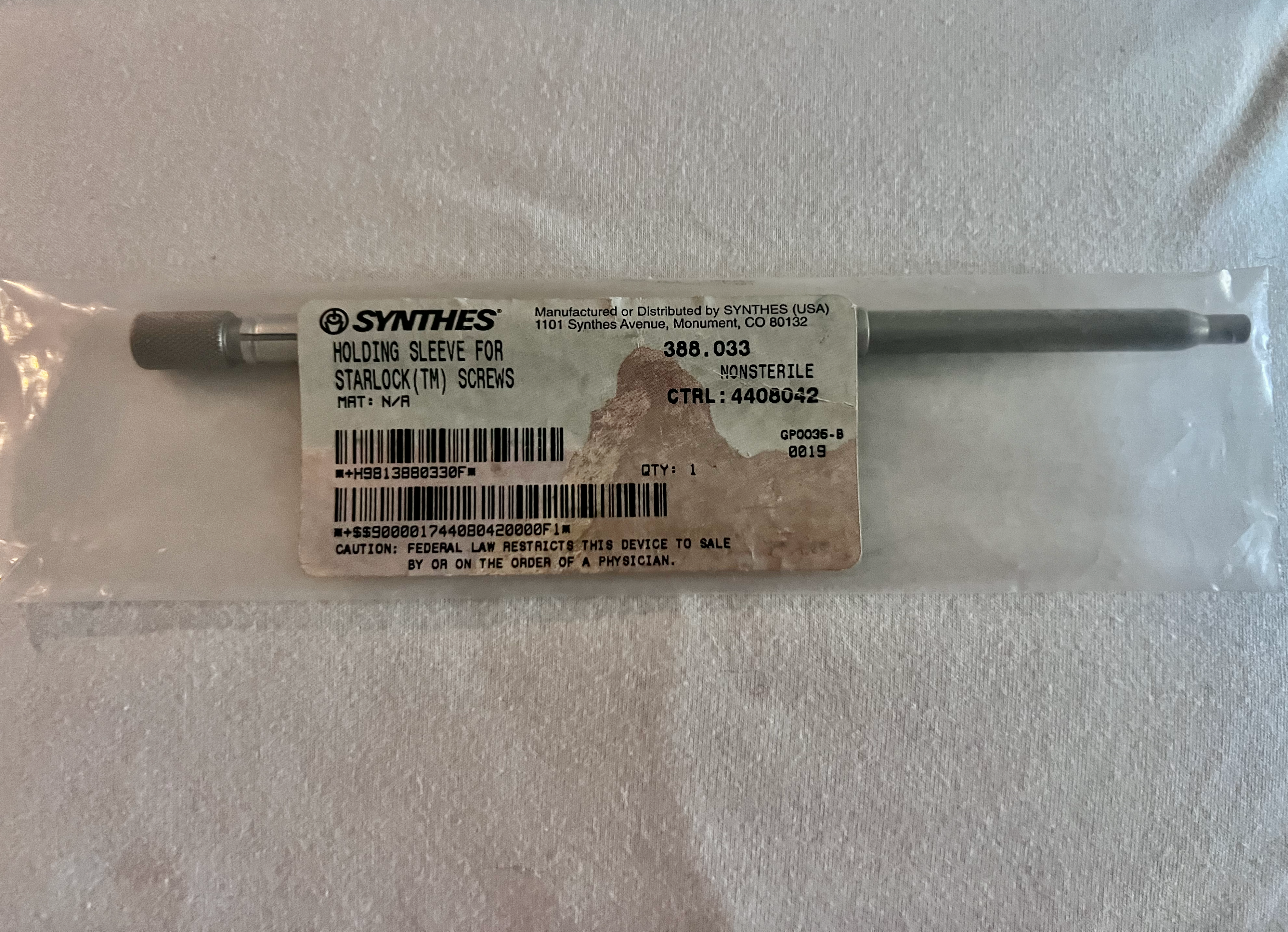 388.033 NEW Holding Sleeve For StarLock Screws US1967