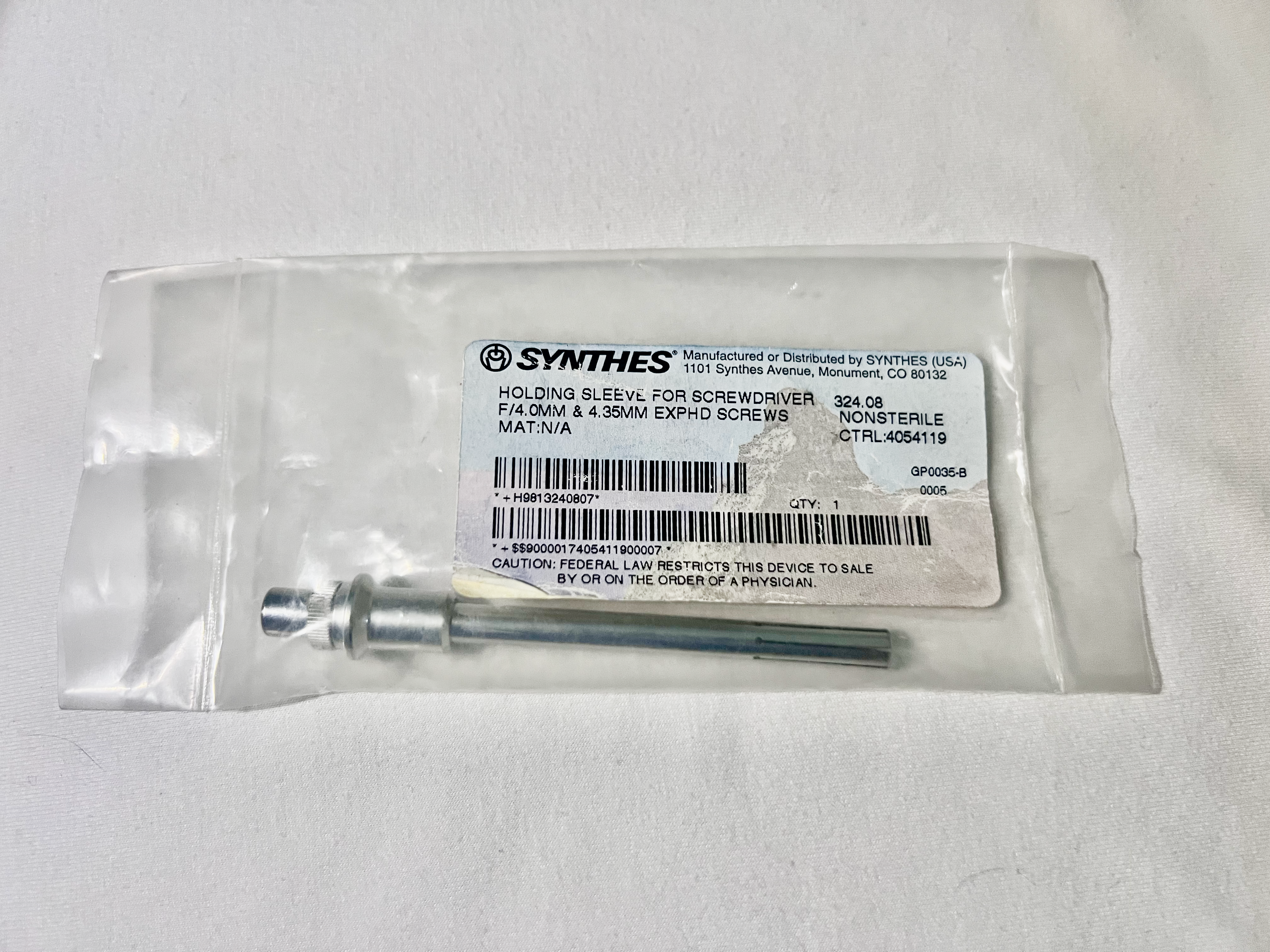 324.08 NEW Holding Sleeve For Screwdriver 4mm & 4.35mm US1962