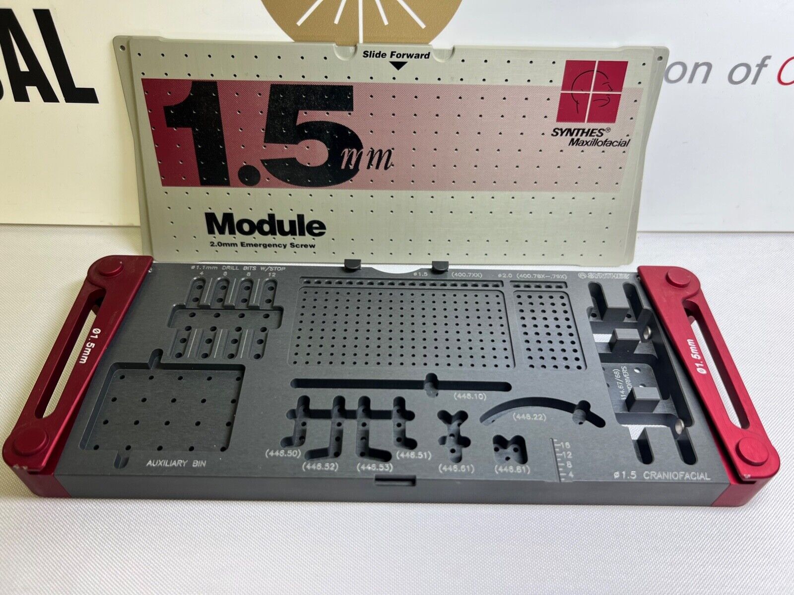 Synthes 1.5mm Maxillofacial Module Case CCMED418