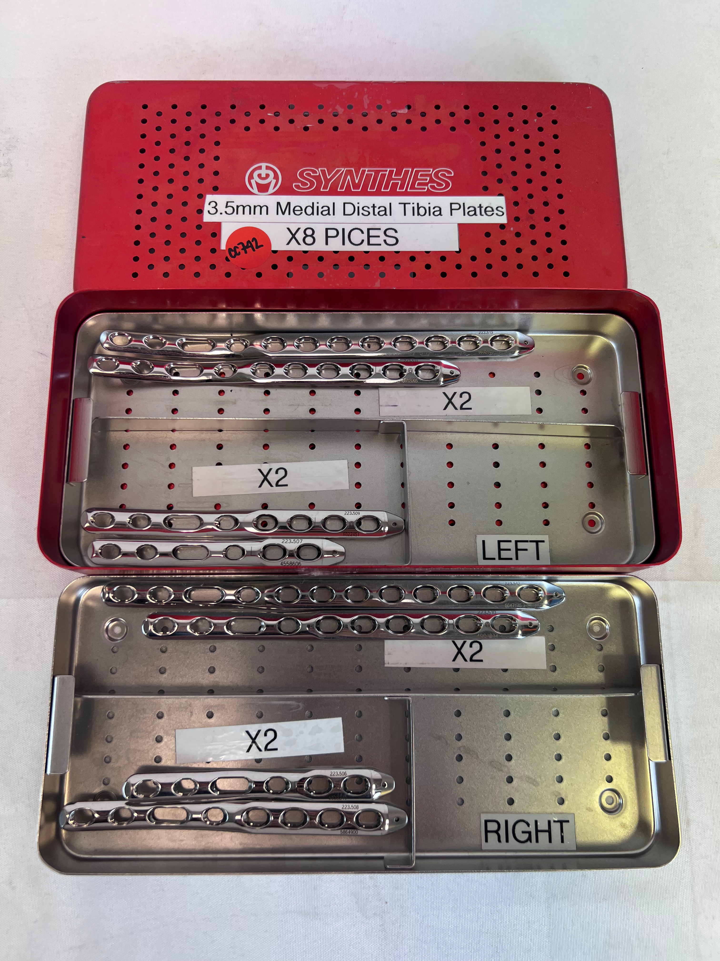 3.5mm Medial Distal Tibia Plates Set CCMED742